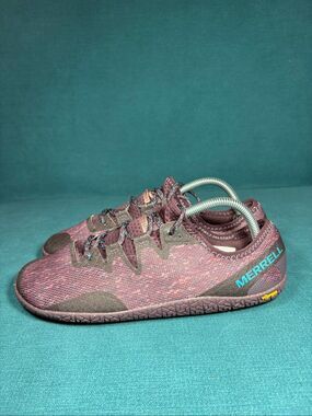 Merrell Vapor Glove 3 Knit Womens 10.5 Barefoot Shoes J067250 Burgundy Vibram